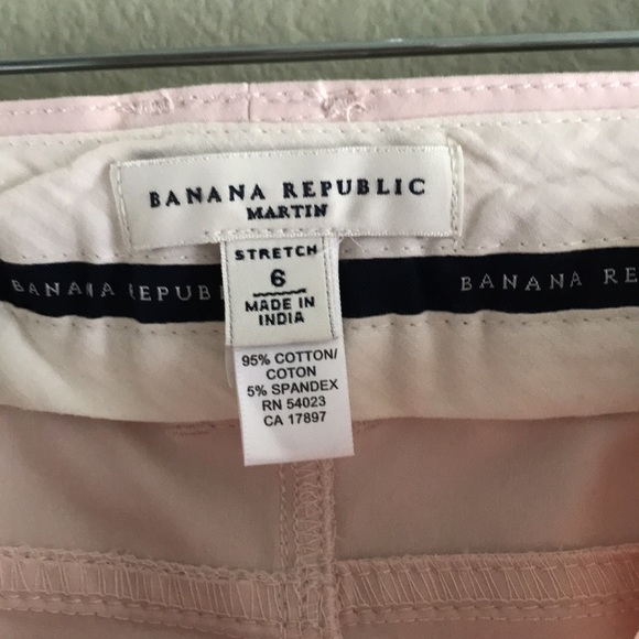 Bananas Republic Women’s Martin Fit Flare Stretch Blush Pink Capris - Picture 5 of 6